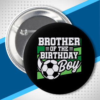 Chapa Redonda De 5 Cm Soccer Birthday Brother - Boys Soccer Birthday