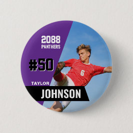 Chapa Redonda De 5 Cm Soccer Team Senior Night Custom Color Sports