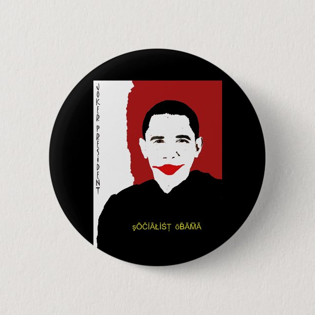 Chapa Redonda De 5 Cm SOCIALISToBAMAJOKER (Anverso)