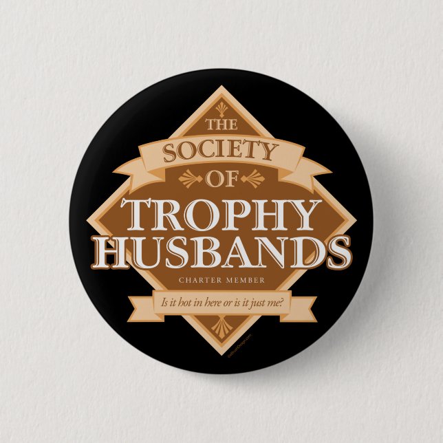 Chapa Redonda De 5 Cm Sociedad de maridos trofeos (Anverso)
