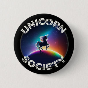 Chapa Redonda De 5 Cm Sociedad de Unicornio
