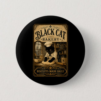 Chapa Redonda De 5 Cm Sociedad del Gato Negro Galletas de Panadería Vint