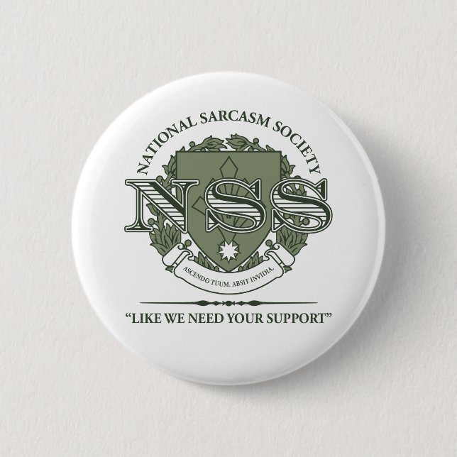 Chapa Redonda De 5 Cm Sociedad nacional del sarcasmo (Anverso)