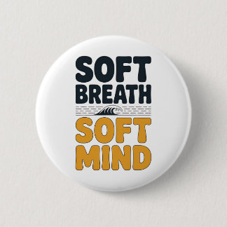 Chapa Redonda De 5 Cm Soft Breath Soft Mind Dandelion Yoga Inspiration A