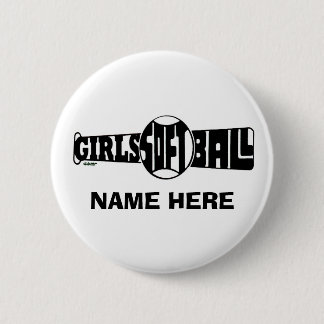 CHAPA REDONDA DE 5 CM SOFTBALL DE LOS CHICAS (PERSONALIZADO)