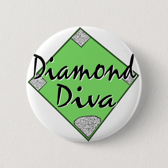 Chapa Redonda De 5 Cm Softbol Diamond Diva (Anverso)