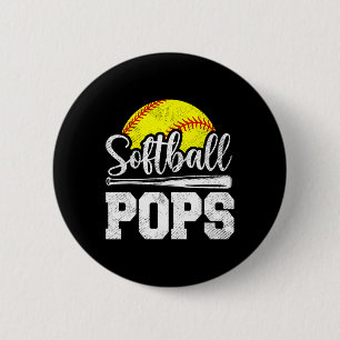 Chapa Redonda De 5 Cm Softll Pops Softll Jugador Día Padre &#; s Día