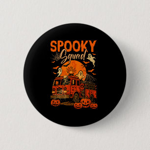 Chapa Redonda De 5 Cm Soky Halloween Squad Skeleton Driing Firetruck Ho