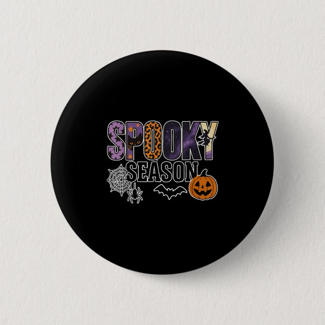 Chapa Redonda De 5 Cm Soky Season Halloween Pumpkin Halloween Girls Wome (Anverso)