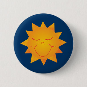 Chapa Redonda De 5 Cm Sol feliz