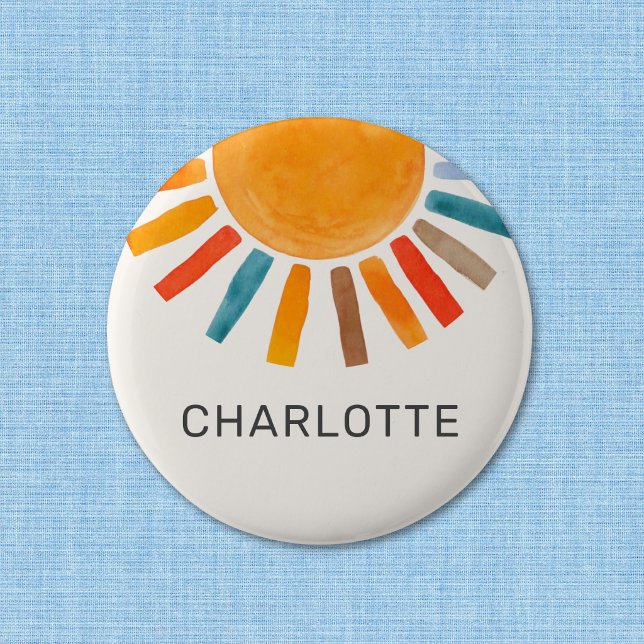 Chapa Redonda De 5 Cm Sol Personalizado  (Subido por el creador)