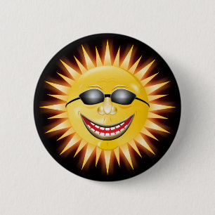 Chapa Redonda De 5 Cm Sol sonriente