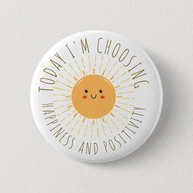 Chapa Redonda De 5 Cm Sol sonriente lindo  (Anverso)