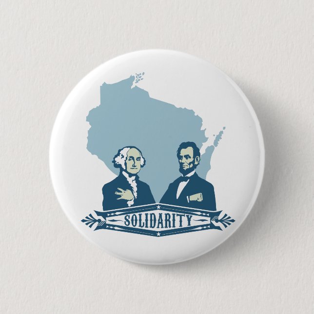 Chapa Redonda De 5 Cm Solidaridad de Wisconsin (Anverso)