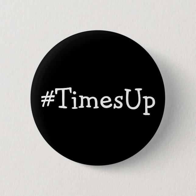 Chapa Redonda De 5 Cm Solidaridad del #TimesUp contra abuso y el acoso (Anverso)