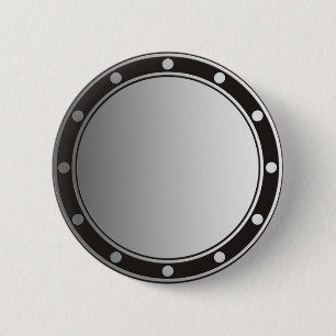 Chapa Redonda De 5 Cm SÓLO gradientes COLOR - gris - anillos y puntos ne
