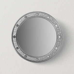 Chapa Redonda De 5 Cm Sólo gradientes de COLOR - gris - anillos y puntos