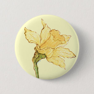 Chapa Redonda De 5 Cm Solo ilustracion del narciso de Kate Greenaway