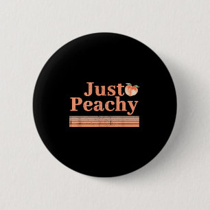 Chapa Redonda De 5 Cm Solo Peachy Summer Fruit Retro Graphic