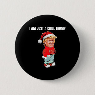 Chapa Redonda De 5 Cm Solo soy un diseño de Navidades divertidos de Trum