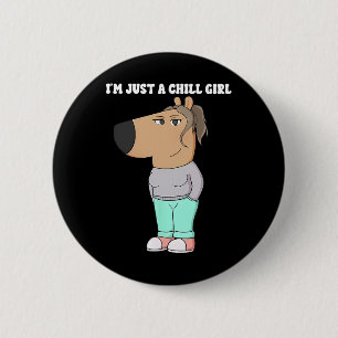 Chapa Redonda De 5 Cm Solo soy un niño Chica Meme Gracioso 3