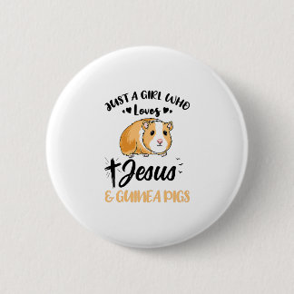 Chapa Redonda De 5 Cm Solo Un Chica Que Ama A Jesús Y A Los Cerdos De Gu