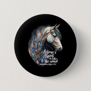 Chapa Redonda De 5 Cm Sólo Un Chica que ama a los caballos.