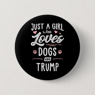 Chapa Redonda De 5 Cm Sólo Un Chica que ama a los perros y al perro de r