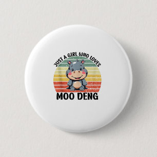 Chapa Redonda De 5 Cm Sólo Un Chica que ama a Moo Deng Tank Top