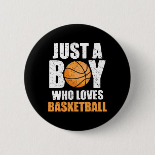 Chapa Redonda De 5 Cm Solo un chico al que le gusta el baloncesto 1