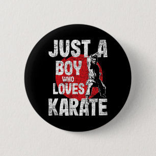 Chapa Redonda De 5 Cm Solo un chico que ama el karate - entrenador de ar