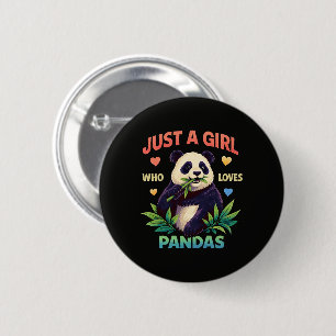 Chapa Redonda De 5 Cm Solo una chica que ama pandas lindo
