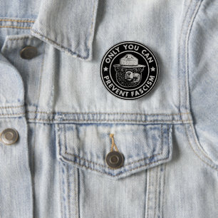 Chapa Redonda De 5 Cm Sólo Usted Puede Evitar El Fascismo Vintage Resist