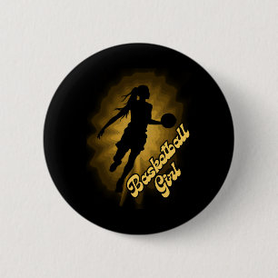 Chapa Redonda De 5 Cm Sombra Chica De Baloncesto En Los Rays