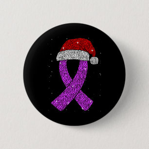 Chapa Redonda De 5 Cm Sombrero de Navidad Epilepsia Cinta de Concientiza