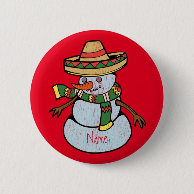 Chapa Redonda De 5 Cm Sombrero mexicano Santa Thunder_Cove (Anverso)