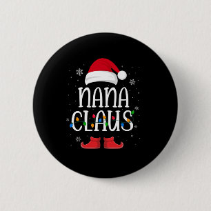 Chapa Redonda De 5 Cm Sombrero Nana Santa Claus Con Luz De Navidad Navid