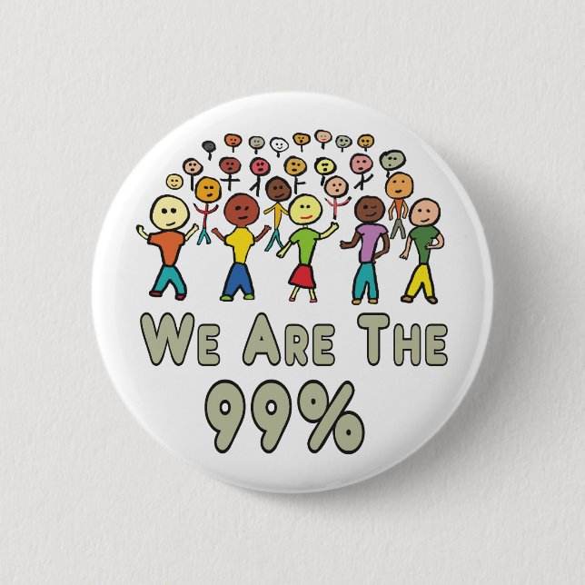 Chapa Redonda De 5 Cm Somos el 99% (Anverso)
