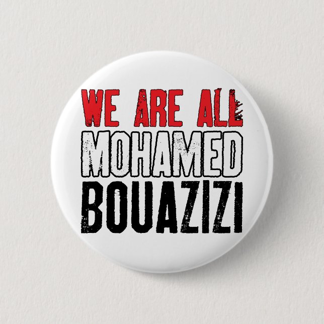 Chapa Redonda De 5 Cm Somos todo el Mohamed Bouazizi (Anverso)