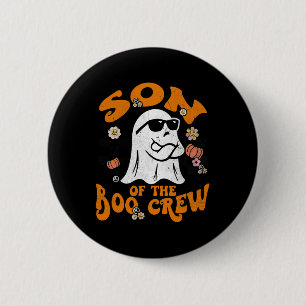 Chapa Redonda De 5 Cm Son Boo Crew Groovy Matanza Familia Halloween Hall