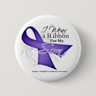 Chapa Redonda De 5 Cm Son Violet Ribbon - Linfoma Hodgkins