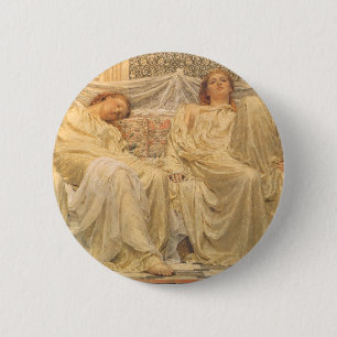 Chapa Redonda De 5 Cm Soñadores de Albert Joseph Moore, arte victoriano
