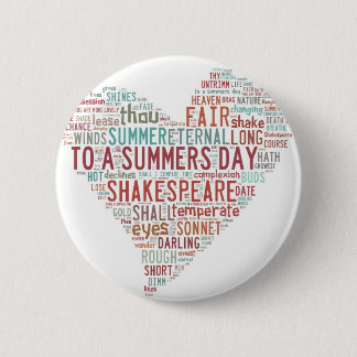 Chapa Redonda De 5 Cm Soneto 18 de Shakespeare