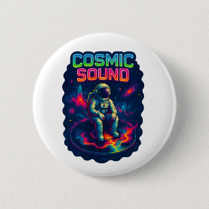 Chapa Redonda De 5 Cm Sonido cósmico
