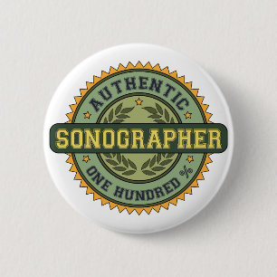 Chapa Redonda De 5 Cm Sonographer auténtico