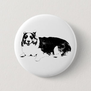 Chapa Redonda De 5 Cm Sonríe como un Corgi
