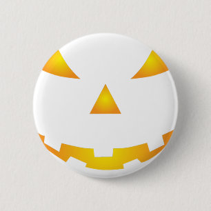 Chapa Redonda De 5 Cm Sonrisa de calabaza de Halloween