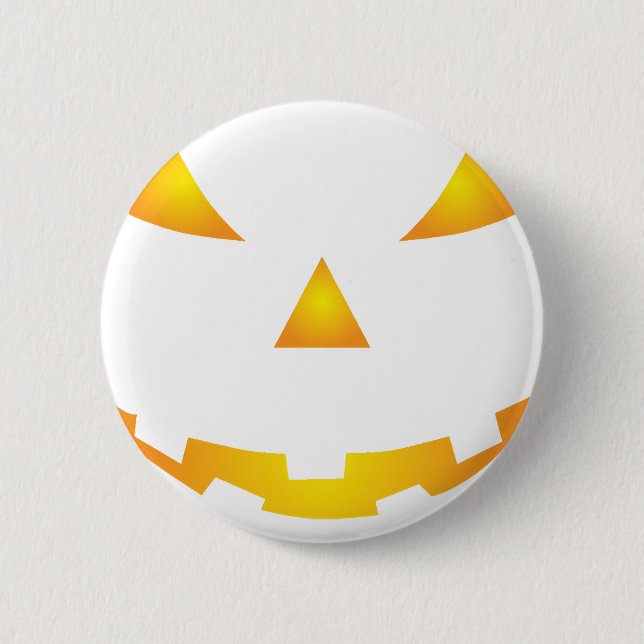 Chapa Redonda De 5 Cm Sonrisa de calabaza de Halloween (Anverso)