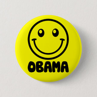 Chapa Redonda De 5 Cm Sonrisa de Obama
