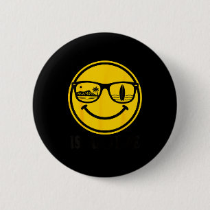 Chapa Redonda De 5 Cm Sonrisa de surf de isla gafas de sol cara vida de